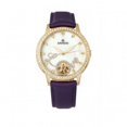 thumbnail image 1 of Empress EMPEM2705 Quinn Womens Semi-Skeleton Dial Leather Band Watch - Purple, 1 of 3