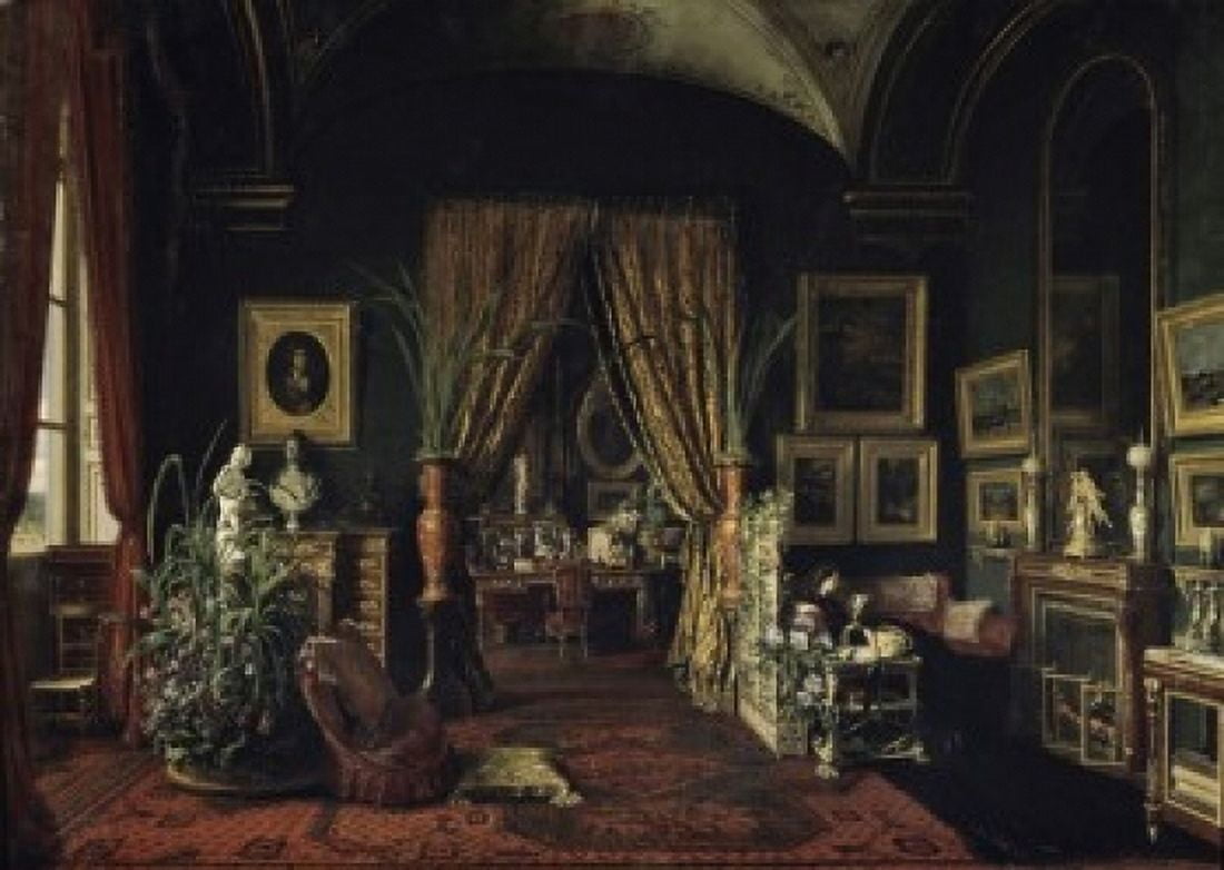 Empress Eugenie in the Salon at Tuileries Giuseppe Castiglione (Active 1869-1900 Italian) Collection of the Duke of Berwick and Alba Madrid Canvas Art - Giuseppe Castiglione (24 x 36)
