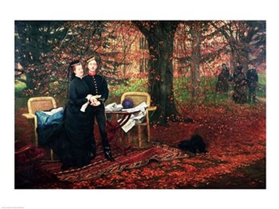 Empress Eugenie and Eugene-Louis Napoleon Bonaparte Canvas Art - James Jacques Joseph Tissot (24 x 18)