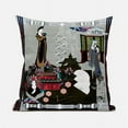 thumbnail image 1 of Empress Hall Indoor/Outdoor Pillow in Gray Blue White 16x16, 1 of 5