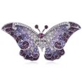 thumbnail image 1 of Empress Monarch Winged Butterfly Swarovski Crystal Rhinestone Brooch Pin, 1 of 5