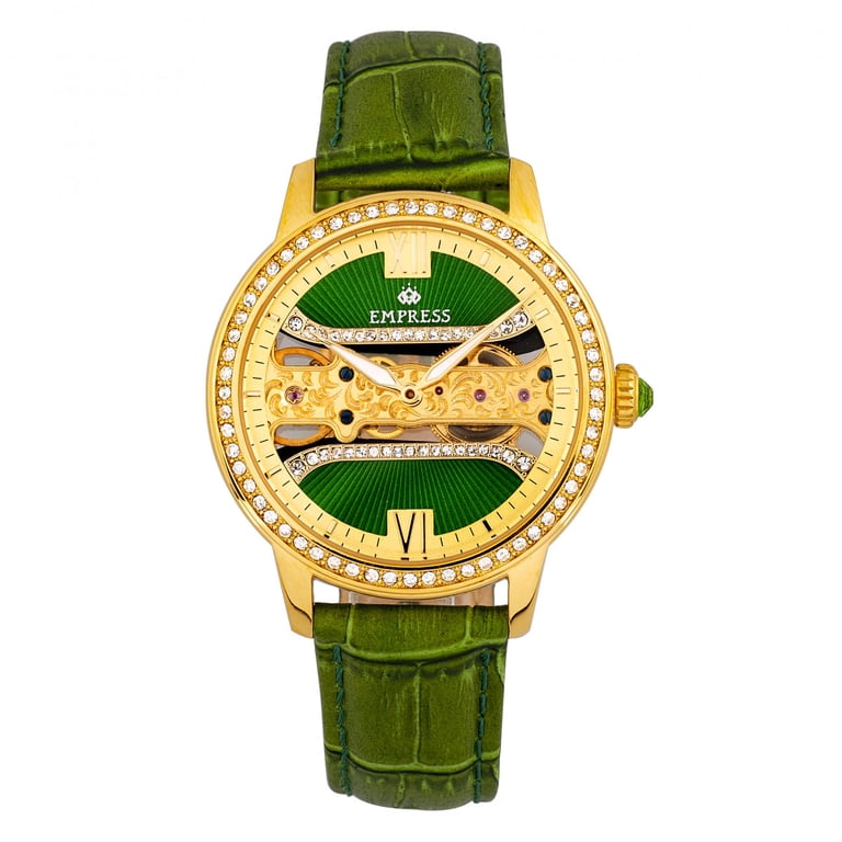 Empress Rania Mechanical Semi-Skeleton Pink Leather-Band Watch Empress Rania Mechanical Semi-Skeleton Leather-Band Watch  main image 4
