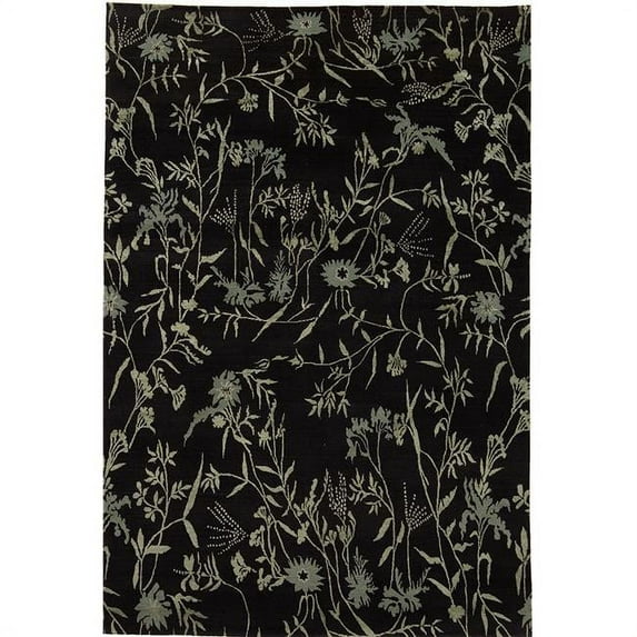 Empress Spring Black & Grey Area Rug - 3 x 10 ft.