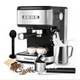 Empstorm 20 Bar Espresso Machine with Milk Frother, Cappuccino & Latte Maker, Compatible with NS Pods, 50oz Removable Water Tank, Stainless Steel, Black