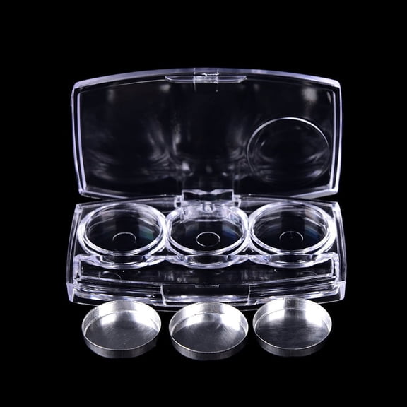 Empty 3 Round Grids Eyeshadow Lipstick Box Cosmetic Packing Palette JDUK LQMoWA