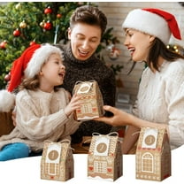 Empty Advent Calendar Boxes to Fill, Christmas DIY Advent Calendar 24 Days Countdown Gift Xmas Gingerbread House Candies Treats Boxes for 2025 Xmas Holiday Decor( 24 PCS)