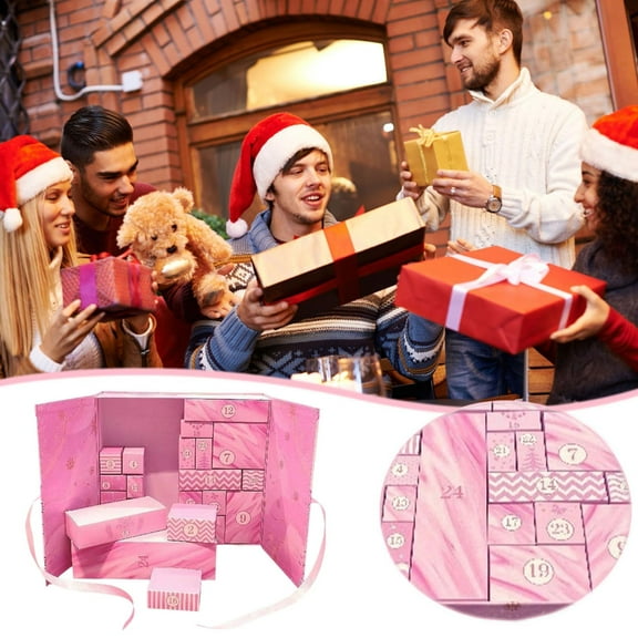 Empty Advent Calendar for DIY, 24-Day Make Your Own Countdown Calendar with 24 Pouches to Fill for All ages, Reusable Christmas Countdown