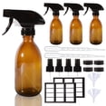 Lotusbtdt Amber Glass Spray Bottles 4 Pack, 250 mL Refillable