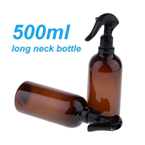 Empty Amber Spray Bottles - 16oz Bottle for Essential Oils, Gardening, Cleaning Solutions, Pets, Plants , and Hair Misting - Durable Trigger Sprayer - 1PC