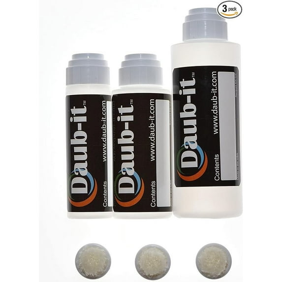 Empty Bottles with applicators - 4 oz, 2 oz, 1 oz - Mohair Dauber - 3 Pack - One of Each Size