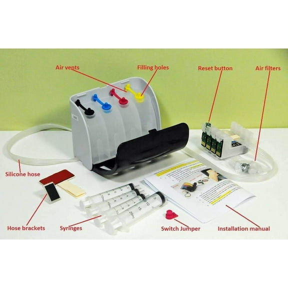 Empty CISS CIS Ink T127 127 for Workforce printer 7610 7110 7620 7210 3620