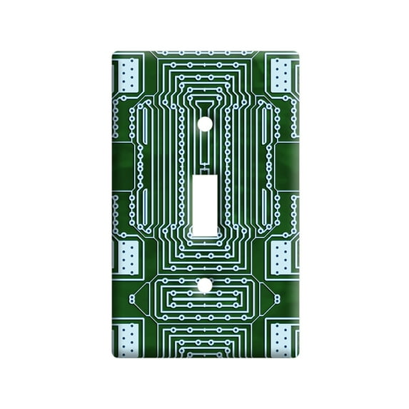 Empty Circuit Board Design Light Switch Plate Cover