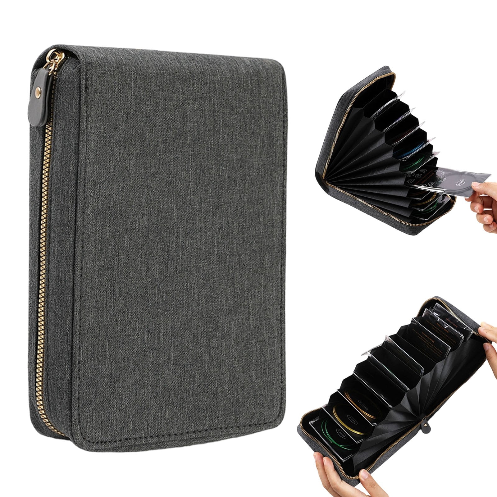 Empty Circular Knitting Needle Storage Bag, Portable Zipper Organizer Case with Multiple Layers, Lightweight Travel Organizer for Crochet Hooks, Sewing and Knitting Accessories