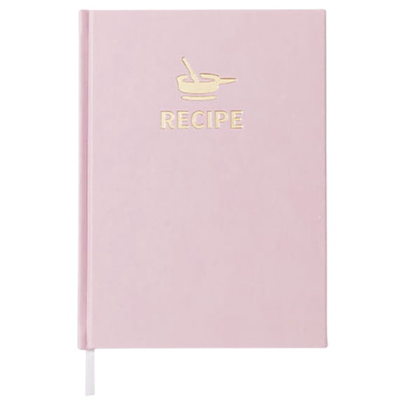 Empty Cookbook Journal, Blank Recipe Book to Write In for Baking, Hardcover Recipe Organizer Diary with Inner Pocket, 8.82x7.05 Inch 186 Pages, Pink 1 Pack, YDYB