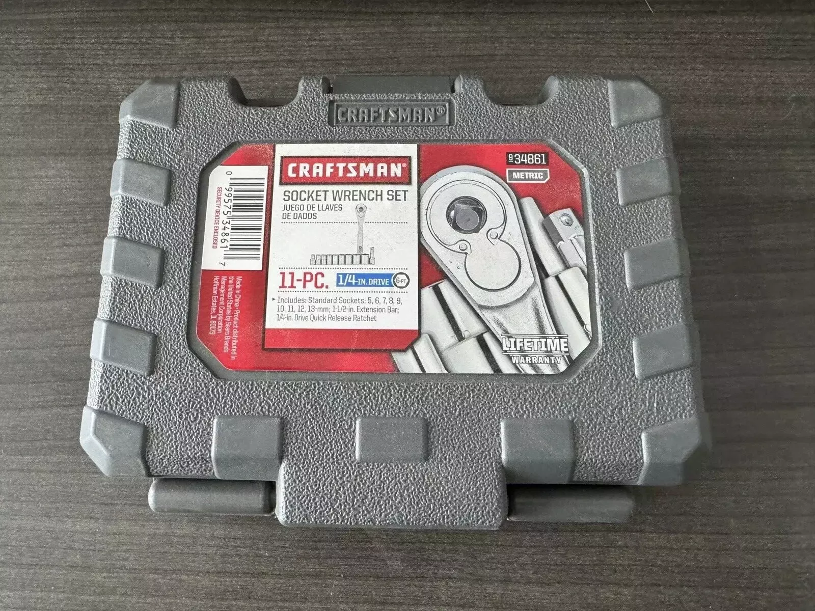Empty Craftsman 11-Pc 6-Pt 1/4" Drive Metric Socket Box ( No Tools )