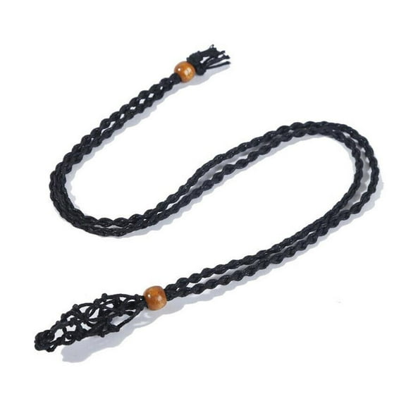 Empty Crystal Stone Holder WovenNecklace Rope Cords Pendant Nets DIY Jewelry New O5K9