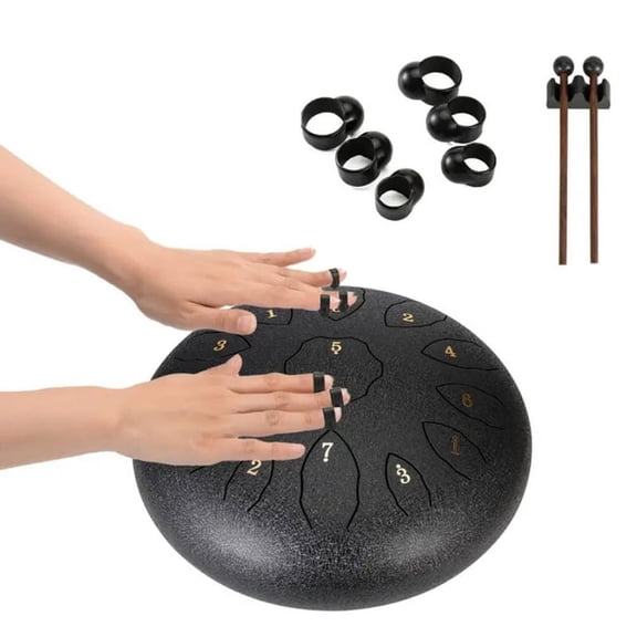 Empty Drum 11-Tone Ethereal Drum C Key Steel Tongue Drum Musical Instrument y13156