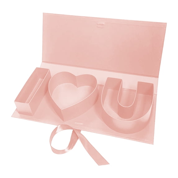 Empty Flower Gift Box Fillable Letters Container Decorative Cardboard Mother Day Decor Letter Shaped Box for Mom