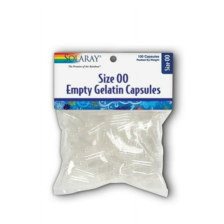 Empty Gelatin Capsules Size 00 By Solaray - 100 Capsules