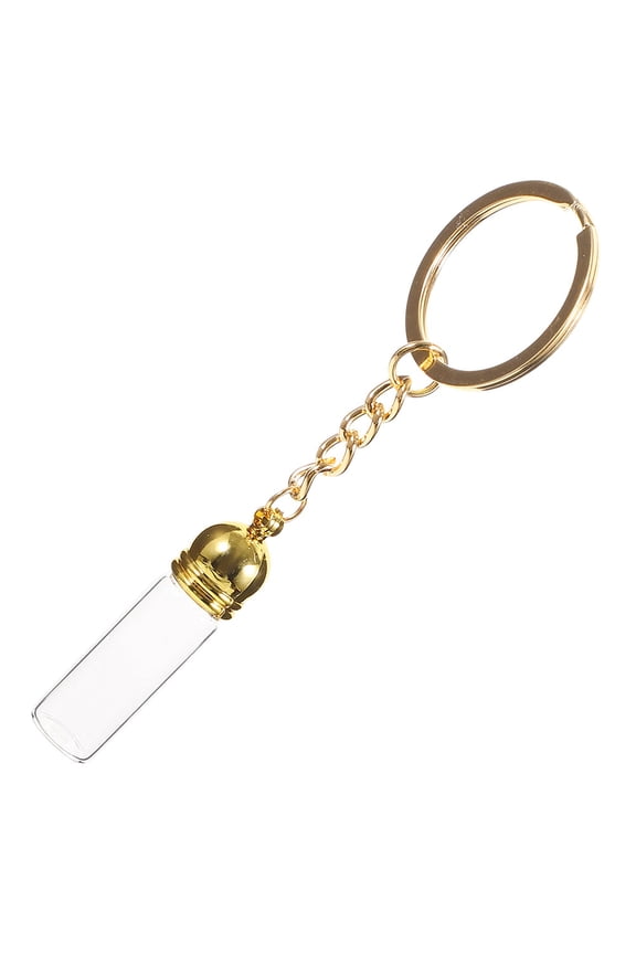 Empty Glass Bottle Pendant Essential Oil Bottle Key Chain Perfume Bottle Key Chain