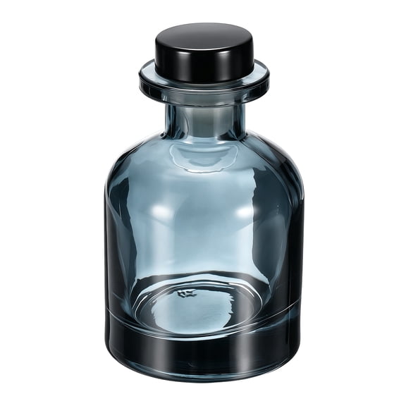 Empty Glass Diffuser Bottle Set 150ml/5oz Shiny Black Empty Perfume Container Aromatherapy Storage Container for Diffuser DIY Replacement Sets for Home Bar