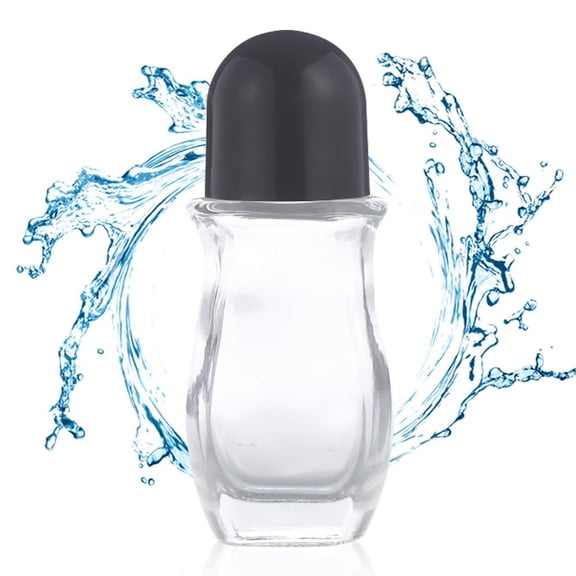 Empty Glass Roller Bottles with Plastic Roller Ball  Leak-Proof Massage Rollerball Containers for Essential Oils, Perfume, Cosmetics & Other Liquids