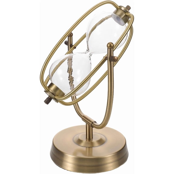 Empty Hourglass Fillable - 10" Vintage DIY Sand Timer 360 Rotating - Unity Sand Clock Hourglass with Metal Frame for Home Office Decor Weddings Ceremony