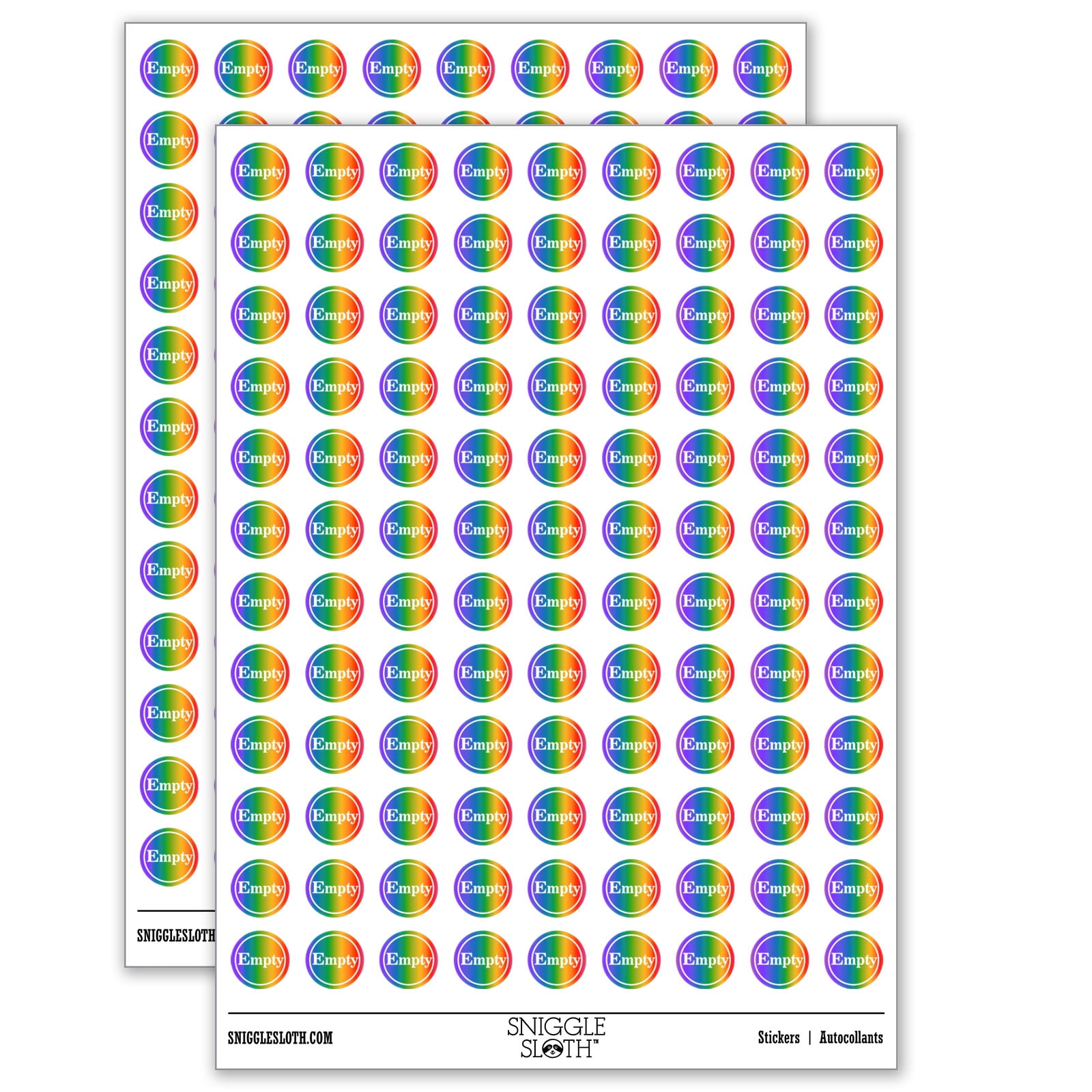 Empty Indicator Empty Indicator Status Circle 200+ Round Stickers - Matte Finish - 0.50 ...