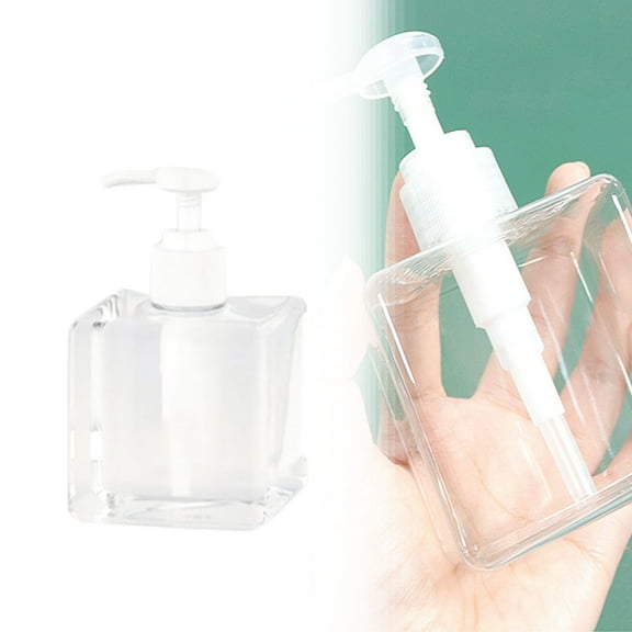 Empty Leak Proof Pump Bottle Soap Dispenser, 8.5 Oz/200ml Clear Plastic Dispenser for Shampoo Conditioner Lotion, Toiletry Bottle for Liquids, Cosmetics Container for Kitchen Bathroom