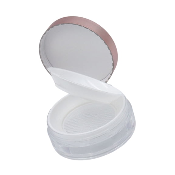 Empty Loose Powder Container Plastic Cosmetic Makeup Loose Powder Box Case Holder with Sifter Lids and Puff for Travel