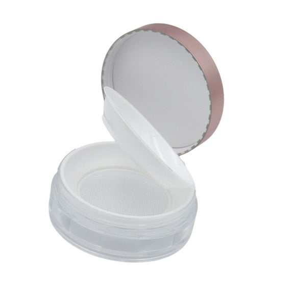 Empty Loose Powder Container with Puff Reusable Portable DIYS Makeup Empty Powder Case Plastic Travel Face Powder Jar