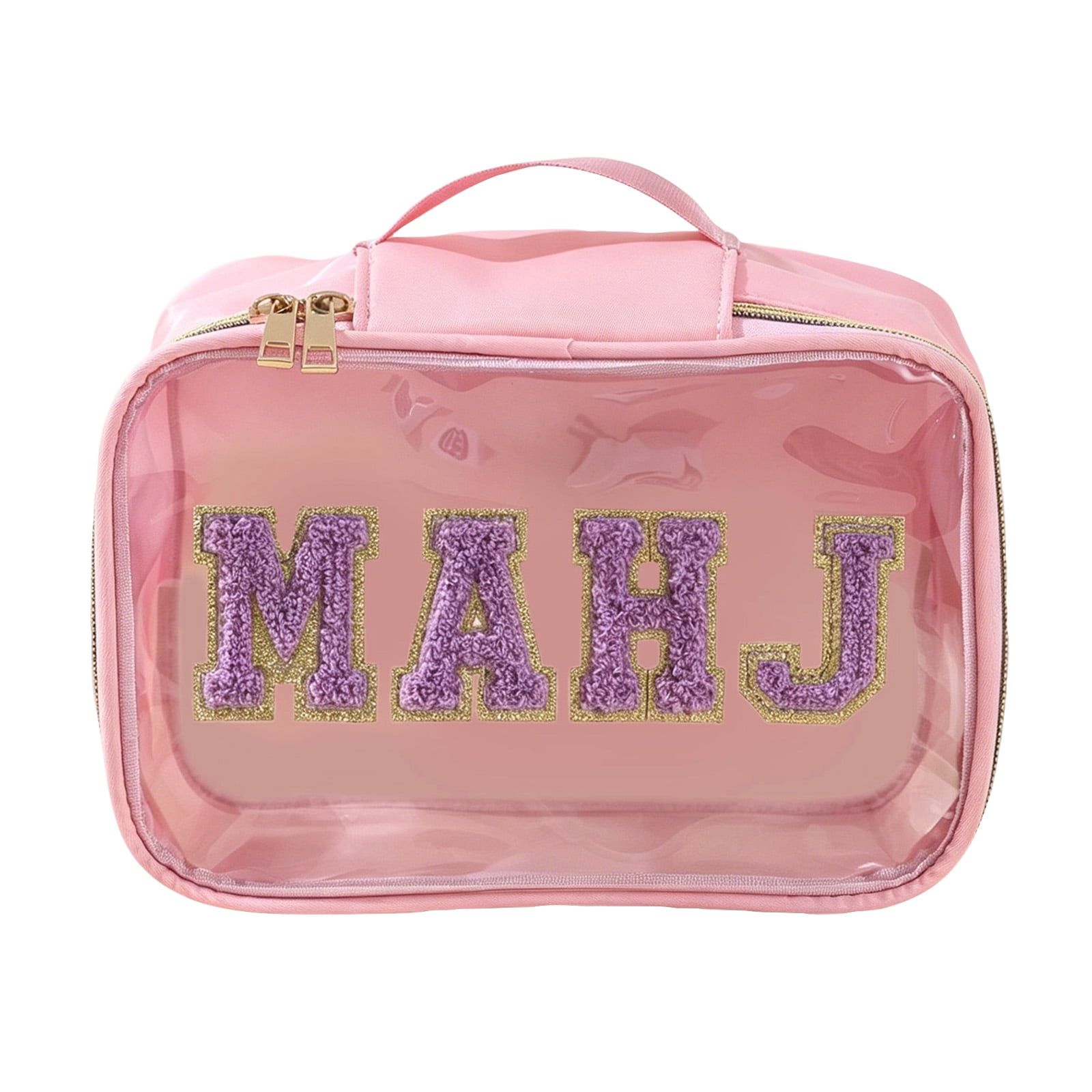 Empty Mahjong Tile Bag – Waterproof PVC Clear Zippered Storage Case with Handle, Portable Travel-Friendly Rack for Mahjong Tiles, Ideal for Game Lovers, Home Play & Tournament Use