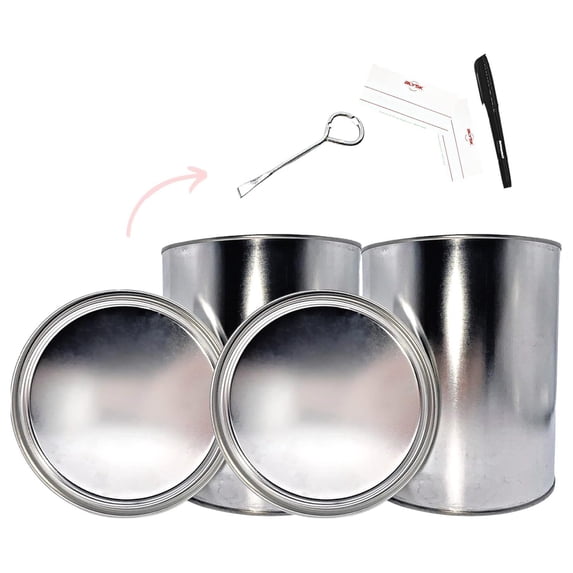 Empty Metal Gallon Size Cans (2)
