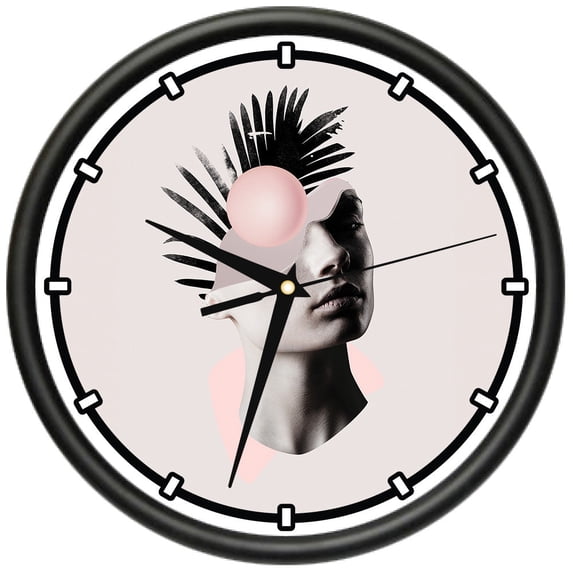 Empty Mind Design Wall Clock | Precision Quartz Movement | Décor For School Class Office Bedroom Decoration