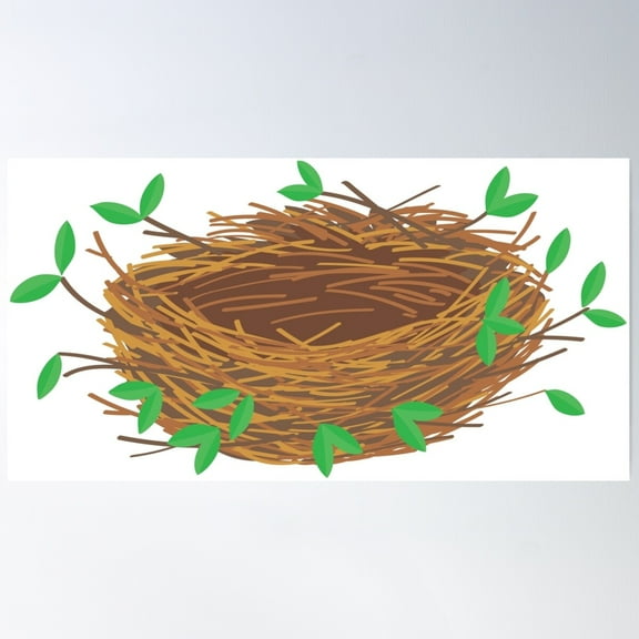 Empty Nest Poster Wall Art, Modern Wall Decor For Living Room Bedroom, 8x12 UNFRAMED