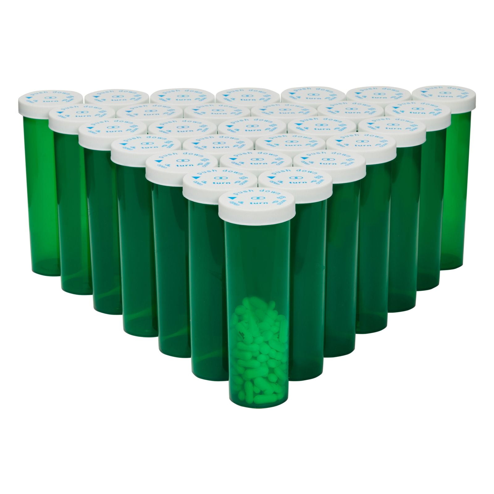 Empty Pill Bottles with Caps for Medicine and Prescriptions (30 Pack