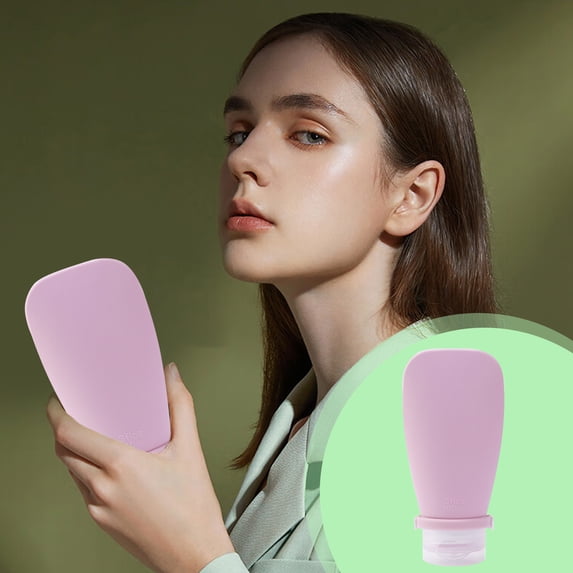 Empty Plastic Bottle Set for Cosmetics Shampoo and Shower Gel Travel Portable Extrusion Flip Top for Easy Squeezing and Leak Proof Storage Topliu