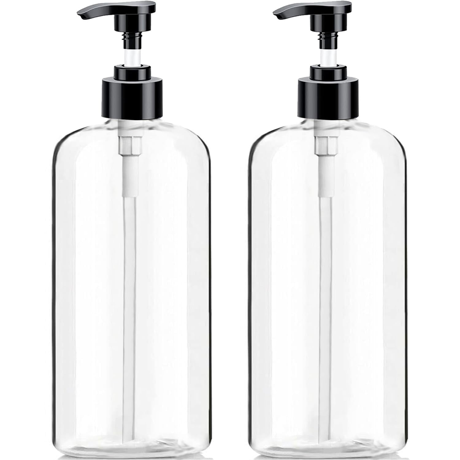 Empty Plastic Pump Bottles Dispenser 2 Pack 32oz/ 1 Liter Portable ...