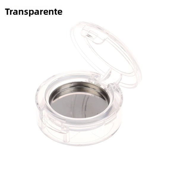 Empty Plastic Replacement Eyeshadow Case with Aluminum Plate for Blush and Makeup Powder, Refillable Makeup Box