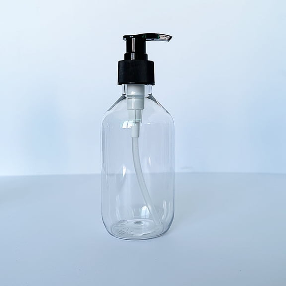 Empty Pump Bottles Dispenser 16oz/500ml Portable Clear Cylinder Shampoo Lotion Hand Pump Bottle Durable