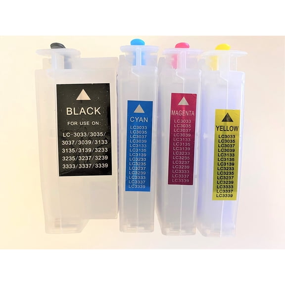 Empty Refillable Cartridges Compatible Replacement for Brother LC3037 3037 LC3039 3039 MFC-J5845DW MFC-J5945DW MFC- J6545DW MFC-J6945DW Printer
