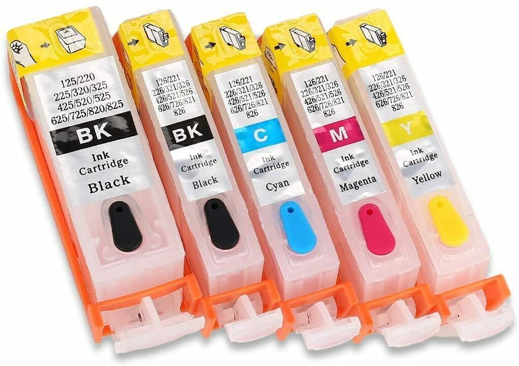 30 Cartucce Compatibili Canon PGI-220 CLI-221 Con Chip LED - Per IP4600, MX860, MX870