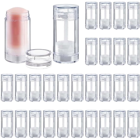 Empty Refillable Plastic Bottles for Aromatic Cream and Skin Column Clear 3.6x7.95cm Capacity: 30ml(1.01fl. oz) Clear