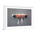 thumbnail image 1 of Art.com Empty Roll Of Toilet Paper With The Phrase Plan B, Concept For Alternative Planning Art Print by Flynt, White Frame Wall Art, 44" x 32", 1 of 5
