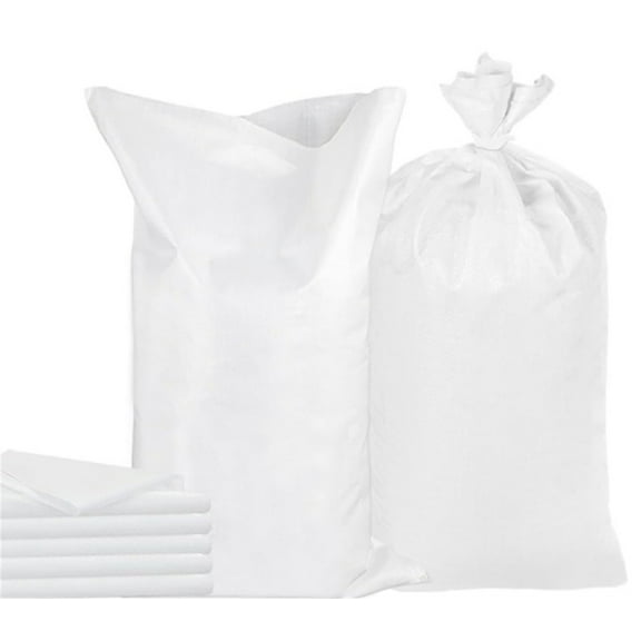 Empty Sand Bags 10 PCS,Woven Tear Resistant Sandbags,Heavy Duty Sandbags for Hurricane,White UV Protection Sandbag,Sand Bags for Flooding Construction Project Storing Dry Materials