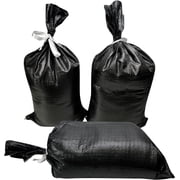 Empty Sandbags for Hurricane Flooding - UV Protected, Military Grade, 14" x 26" with Ties, Holds 50 lbs for Flood Protection   Pack of 10 Bags
