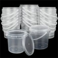 thumbnail image 1 of Empty Slime Buckets,Sealed Liquid Containers,Plastic Clear Slime Containers with Lids,Small Toy Storage Case with Handles,Thickened Storage Bucket,for DIY Craft,Pigment,Small Tools 12PCS, 1 of 1