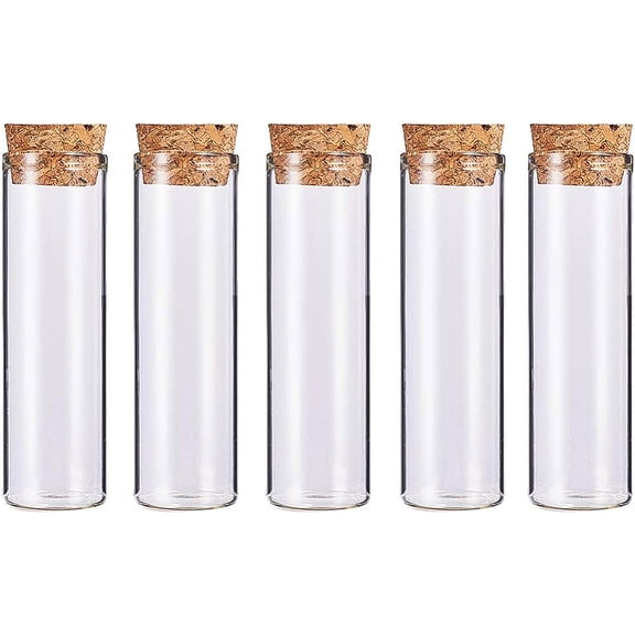 Empty Small Glass Cork Bottles Clear 3x10cm 10pcs/set DIY