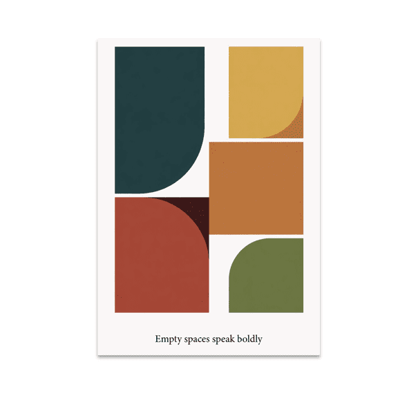 Empty Spaces Speak Boldly - Modern Minimal Decor - 13x19 Poster Print