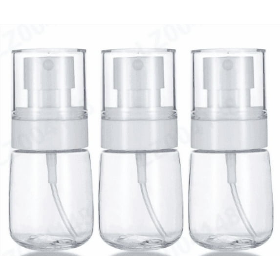 Empty Spray Bottles 1 Oz Travel Size Plastic Bottle with Sprayer, Portable Small Spray Bottle for Disinfectant Sanitizer Cleaning Solutions, Fine Mist Travel Bottles, 3Pc Spray Bottle